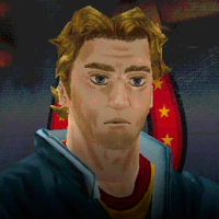 Image of 'Grant Curly' from the video game 'Mouthwashing'.