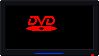 Animated stamp of the DVD screensaver. The logo bounces around but never hits a corner.