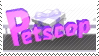 Stamp of the 'Petscop' opening game title from the YouTube horror web series of the same name.
