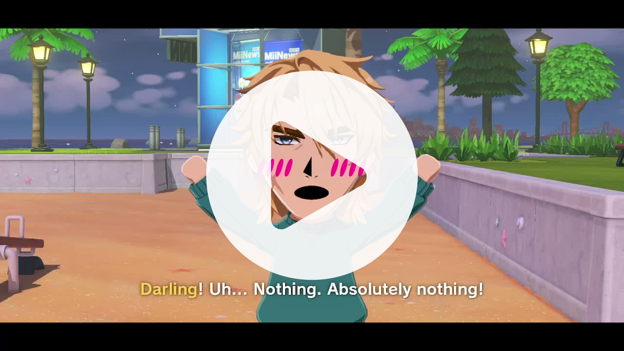 Tomodachi Life: Living the Dream video - Varka draws Merode's face in the sand and as she comes around to see what he's doing, he quickly sputters for a response and dismisses it as 'nothing'. She realizes he drew her and she steps in to draw Varka right next to his drawing of her.